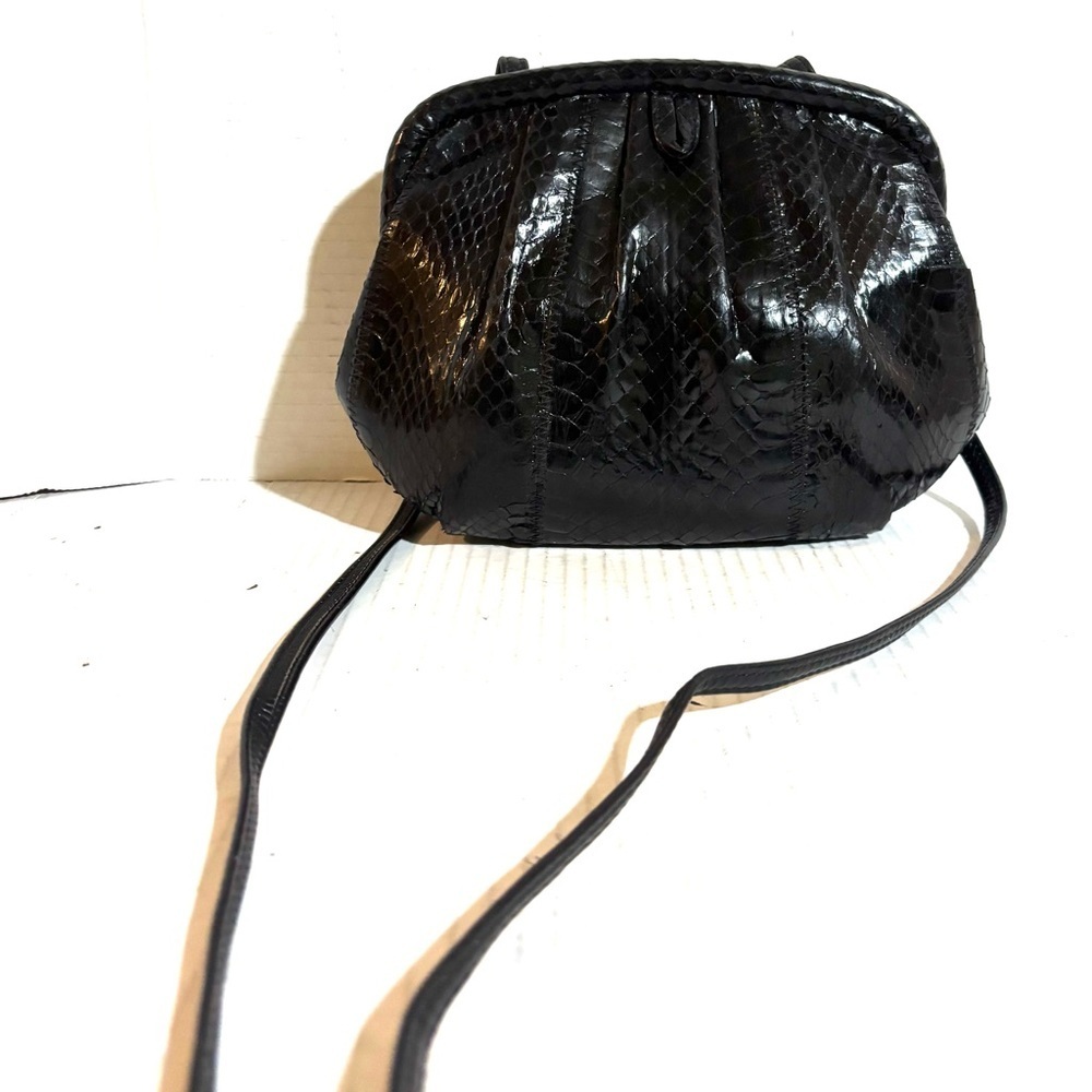 Andie vintage snakeskin leather crossbody Elegant Black Women's Bag